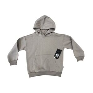 Volcom Youth stone beige Sweatshirt hoodie Size 7 Front Pocket NEW